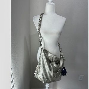 Vintage  Coach Poppy Silver Spotlight Limited Edition Leather Bag  RARE 15899